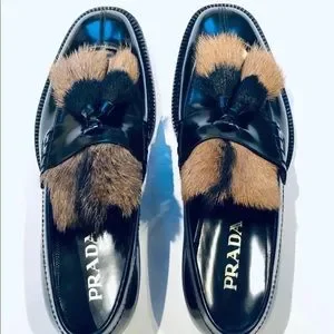 Prada | Shoes | Prada Mens Runway Fur Tassel Glossy Leather